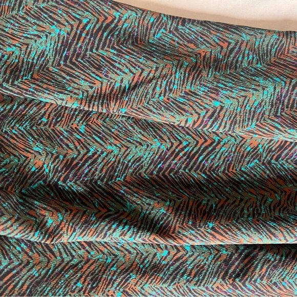 Wrangler Retro NWT Green Brown V-Neck Long Sleeve Stretchy Dress Size 3XL - Picture 2 of 9